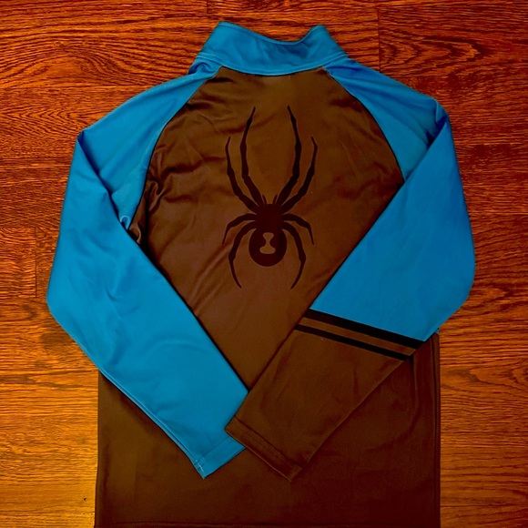 SPYDER Boys’ Web Half-Zip Base Layer Top Size Medium - Picture 2 of 5